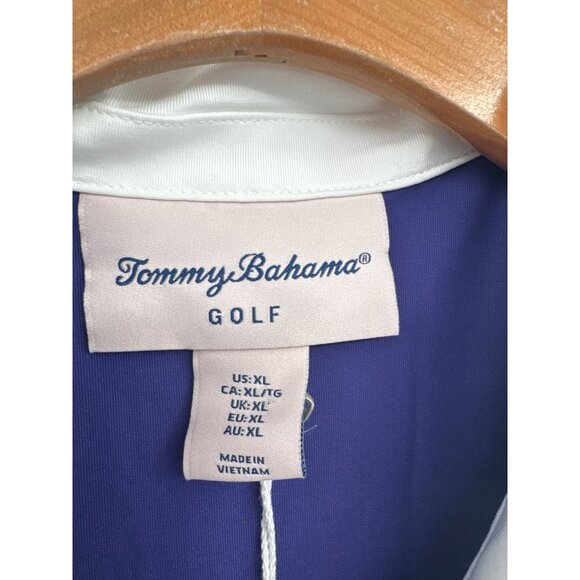 Tommy Bahama Womens Golf Sleeveless Polo Shirt size XL Blue Quick-Dry SPF 50 new - Picture 2 of 4